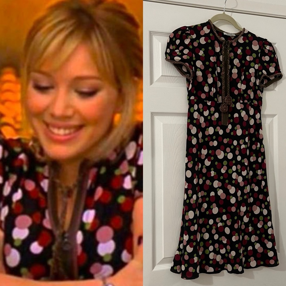 Lizzie McGuire Vintage Y2K Moschino Cheap & Chic Polka Dot Dress RARE